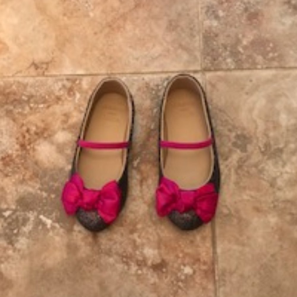 Janie and Jack Toddler Girl flat shoes with bow